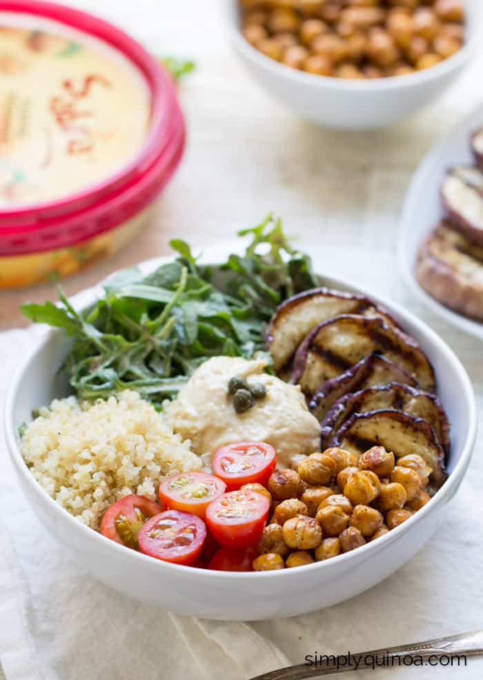 Mediterranean Quinoa Hummus Bowls - Simply Quinoa