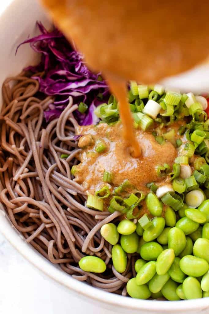 Healthy Soba Noodle Salad With Almond Butter Dressing Simply Quinoa