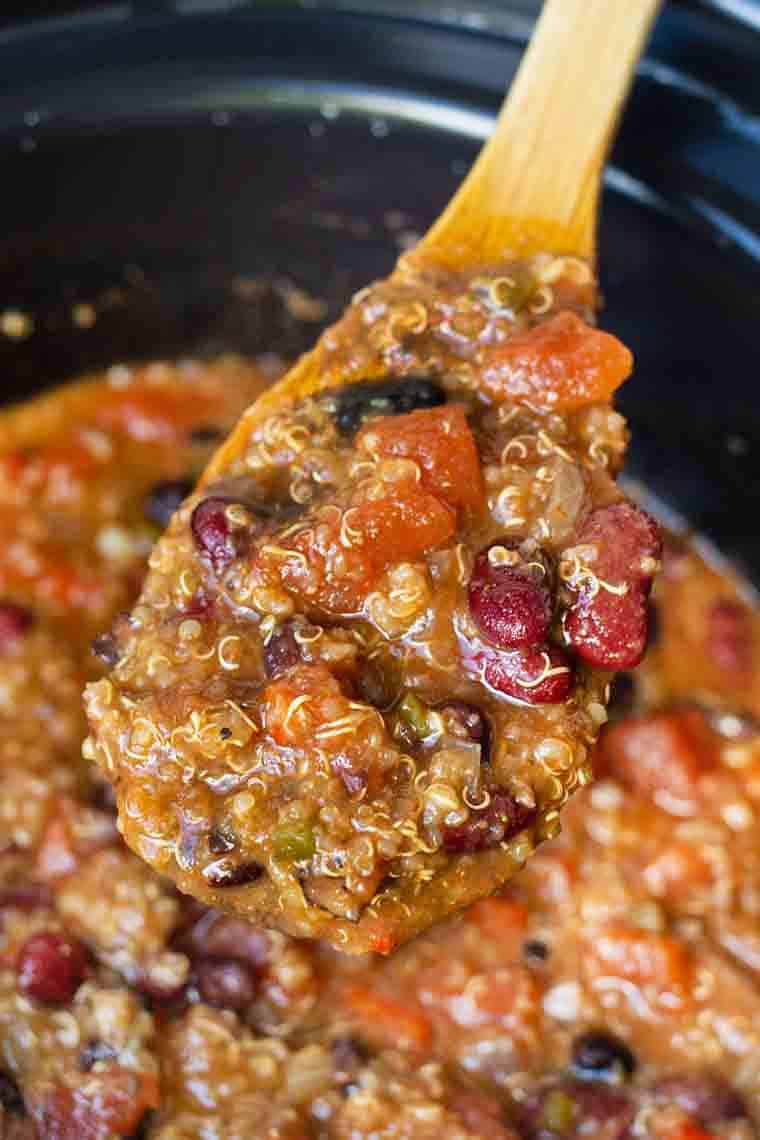 Easiest Slow Cooker Vegetarian Chili With Quinoa Simply Quinoa