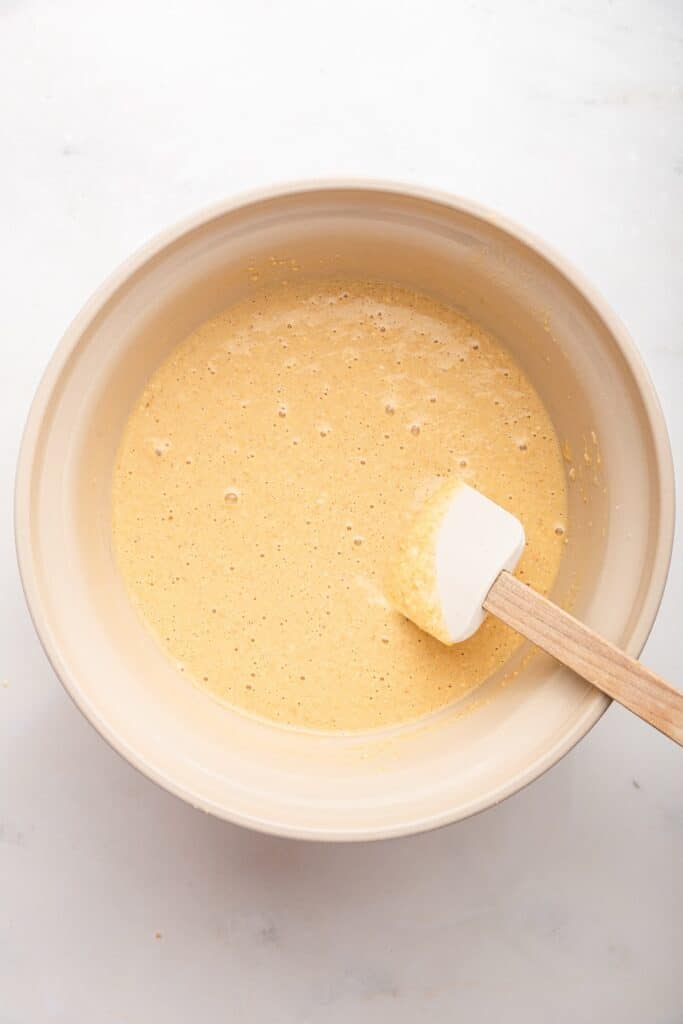 Mixing batter for oatmeal pancakes