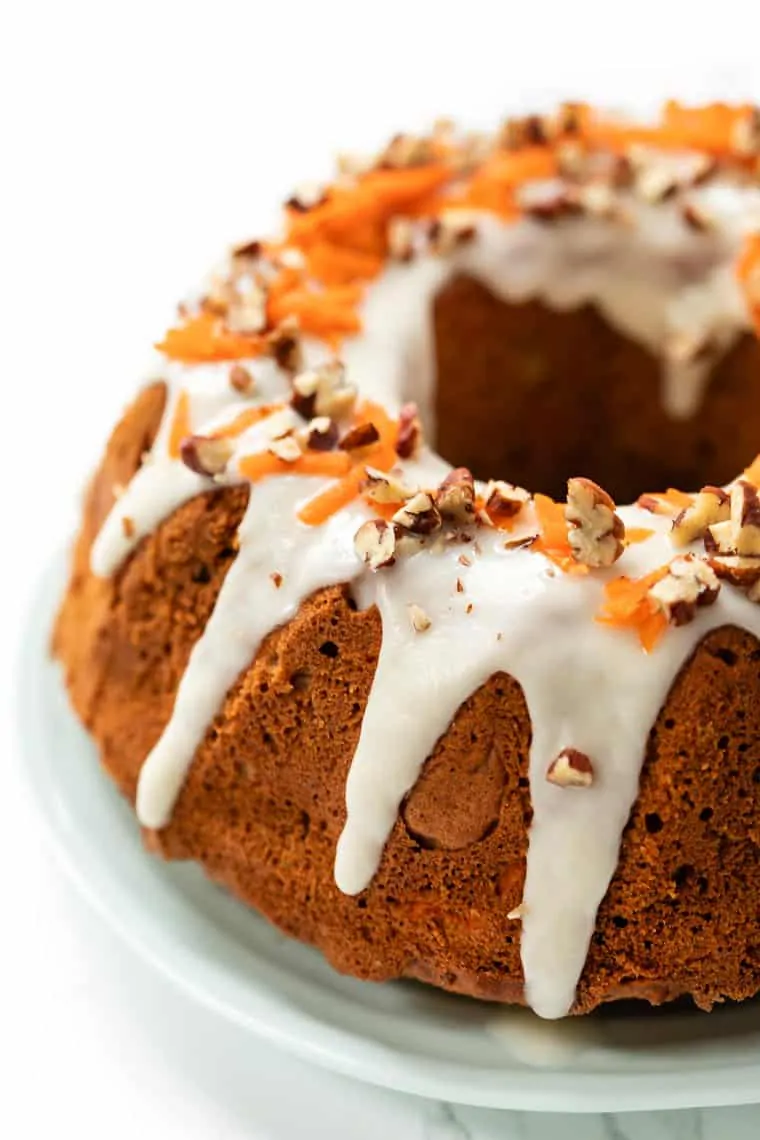 Gluten-free carrot cake with icing