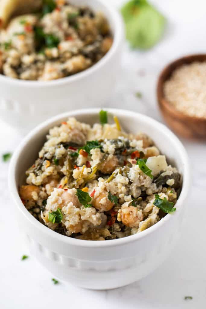 Spinach Artichoke Quinoa Casserole Vegan And Gf Simply Quinoa 3942