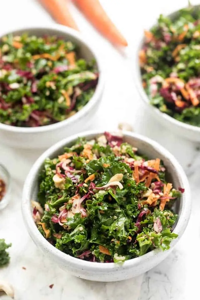 Asian Quinoa Kale Salad Meal Prep - Tastefulventure