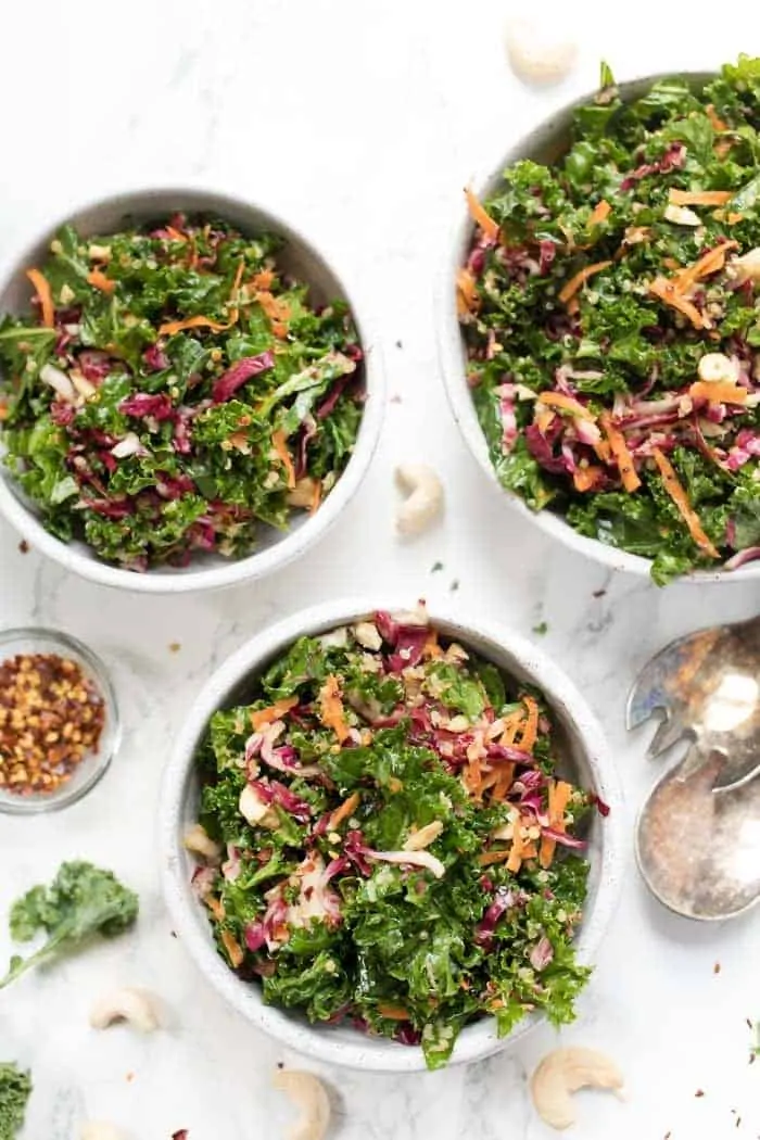 Asian Kale Quinoa Salad with Radicchio