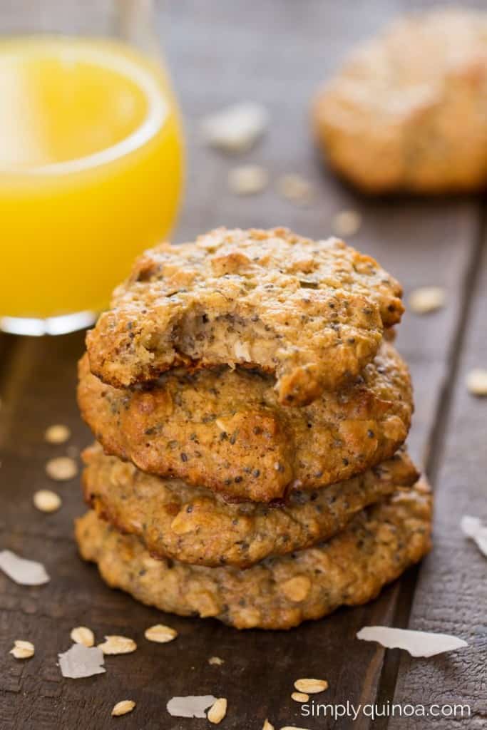 Toasted Coconut Quinoa Breakfast Cookies | Simply Quinoa