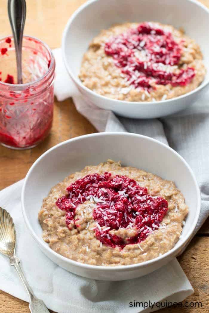 Peanut Butter And Jelly Oatmeal Simply Quinoa