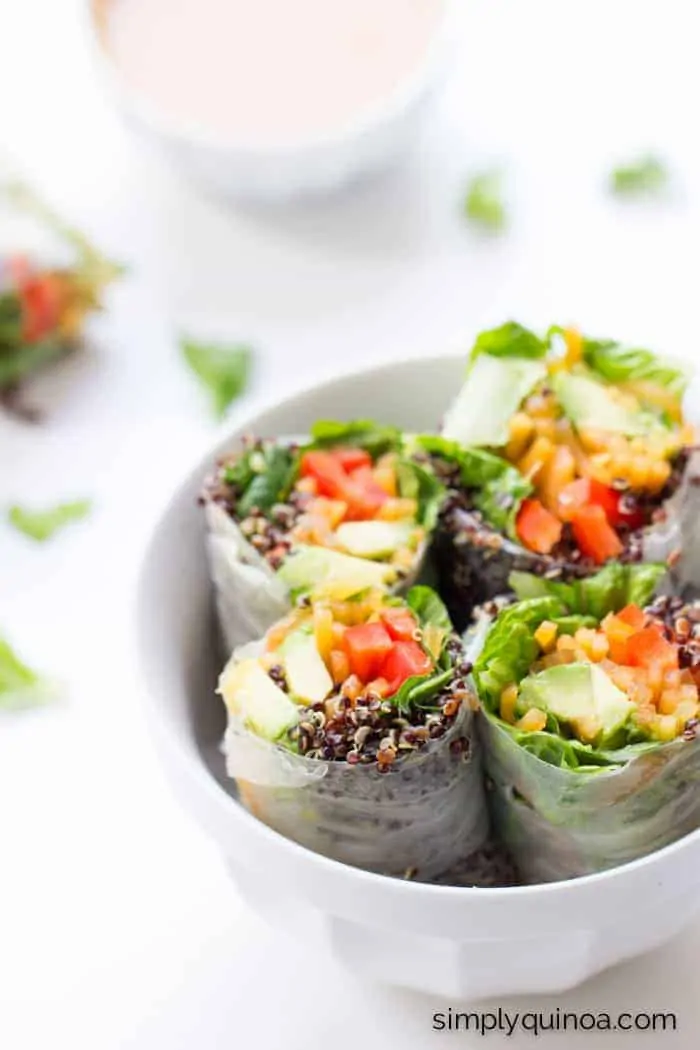 Vegetarian Rice Paper Rolls - Hey Nutrition Lady