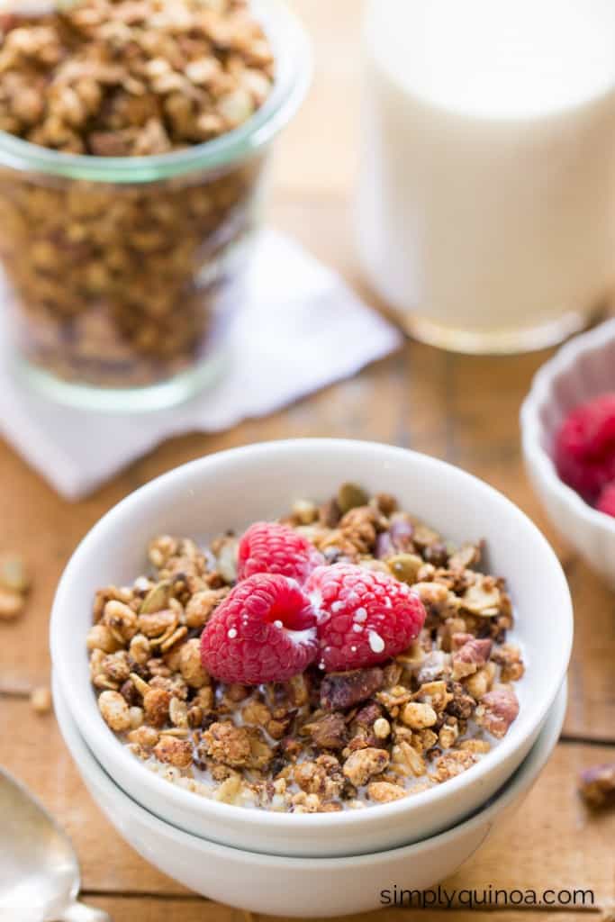 Vegan Coconut Oil Quinoa Granola - Simply Quinoa