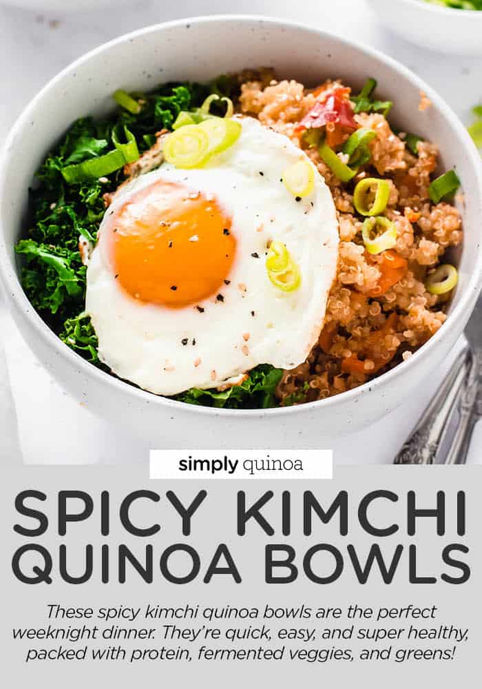 Spicy Kimchi Quinoa Bowls {15 Minute Meal} Simply Quinoa