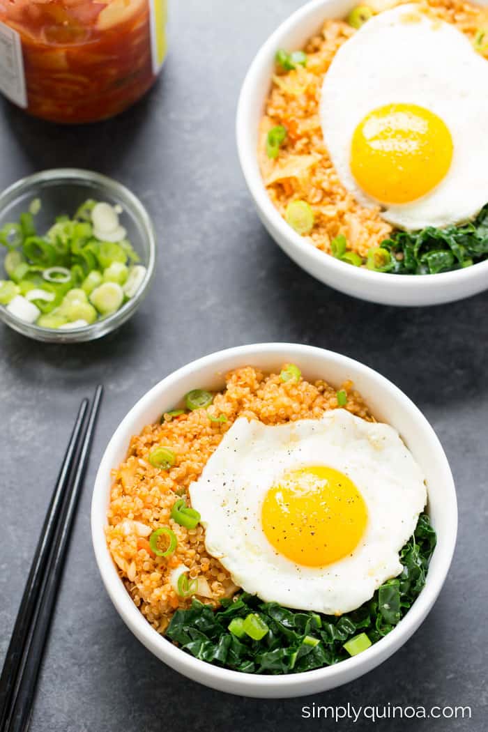 Spicy Kimchi Quinoa Bowls Simply Quinoa