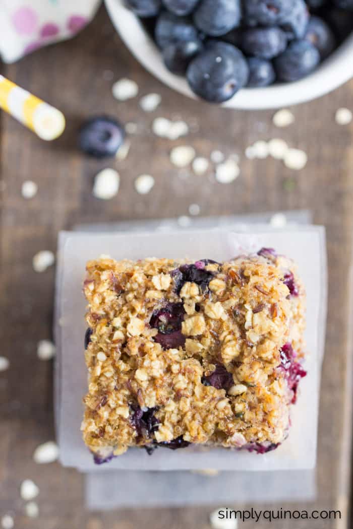 Blueberry Quinoa Breakfast Bars Simply Quinoa