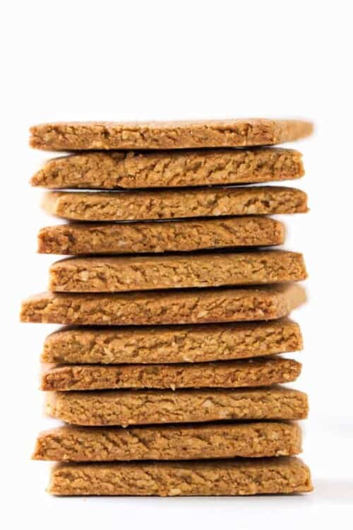 Stack of gluten-free graham crackers