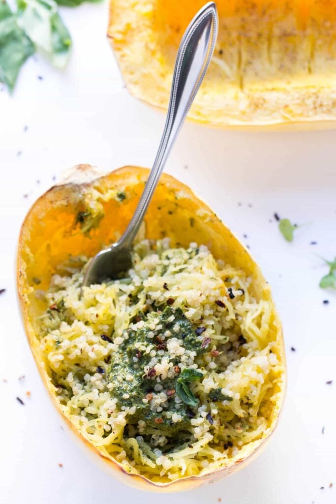 Pesto Spaghetti Squash | Simply Quinoa