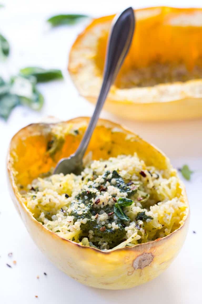 Pesto Spaghetti Squash | Simply Quinoa