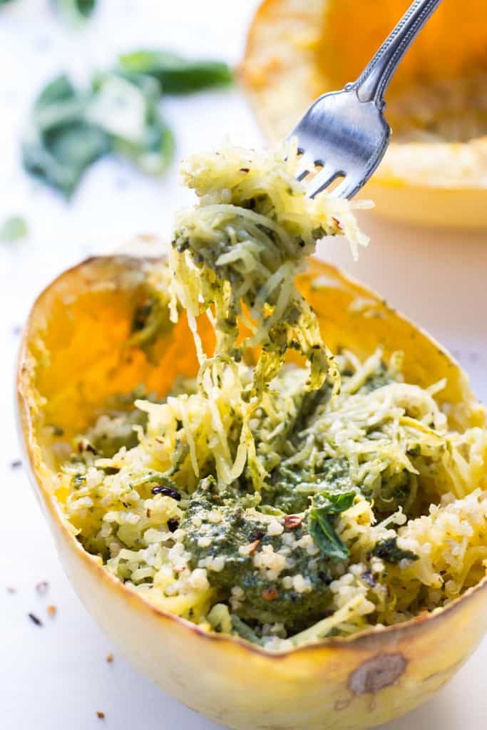 Pesto Spaghetti Squash | Simply Quinoa