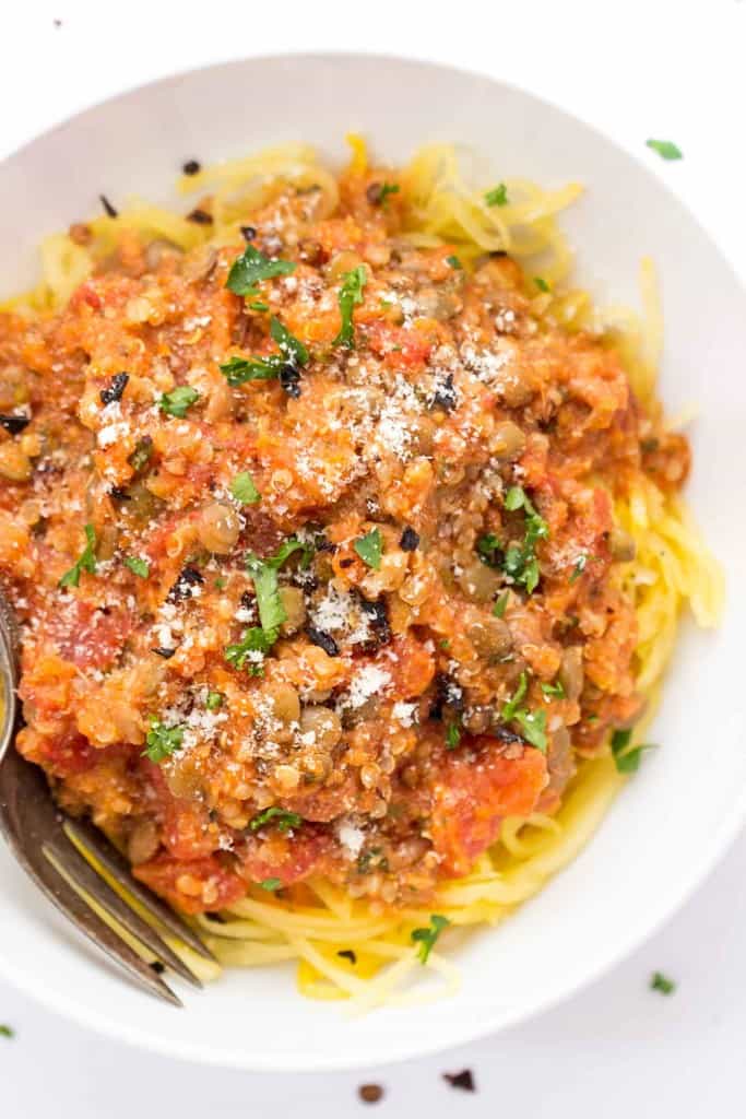 Spaghetti Squash Bolognese | Simply Quinoa