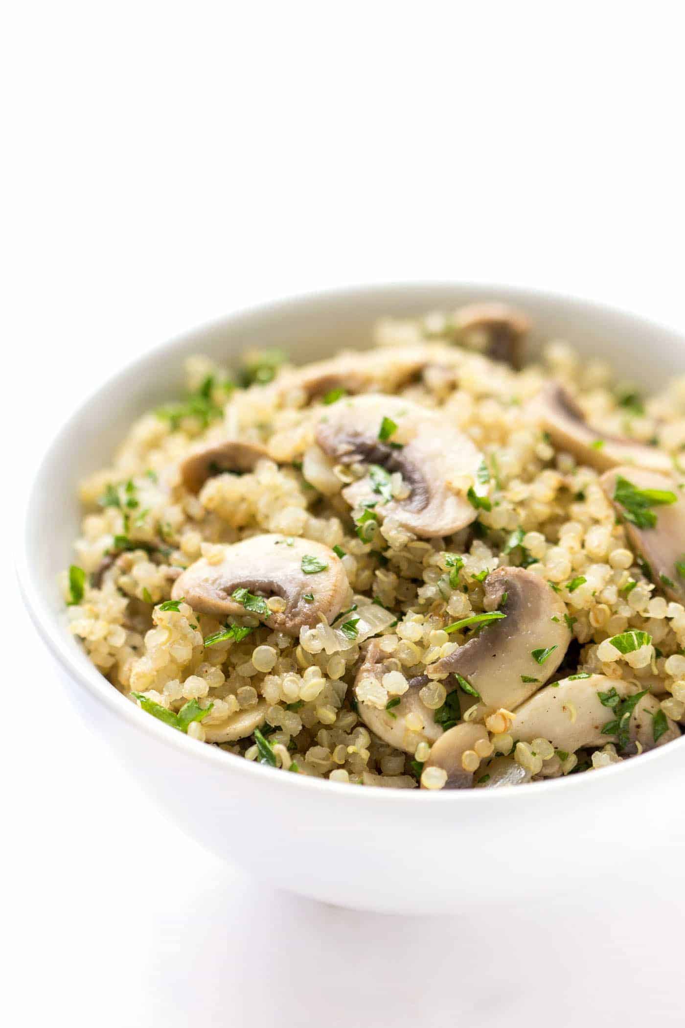 10 Minute Garlic Herb Mushroom Quinoa Simply Quinoa