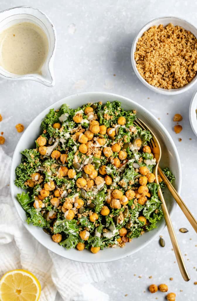 Vegan Kale Caesar Salad Simply Quinoa