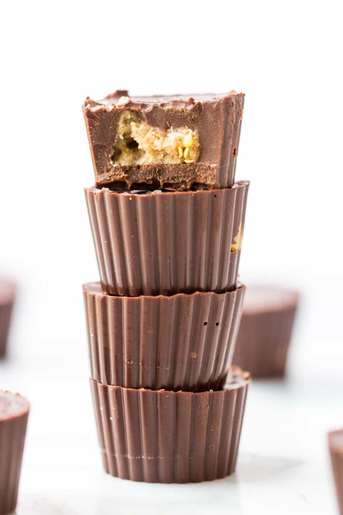 Vegan Almond Butter Cups with Crispy Quinoa - Simply Quinoa