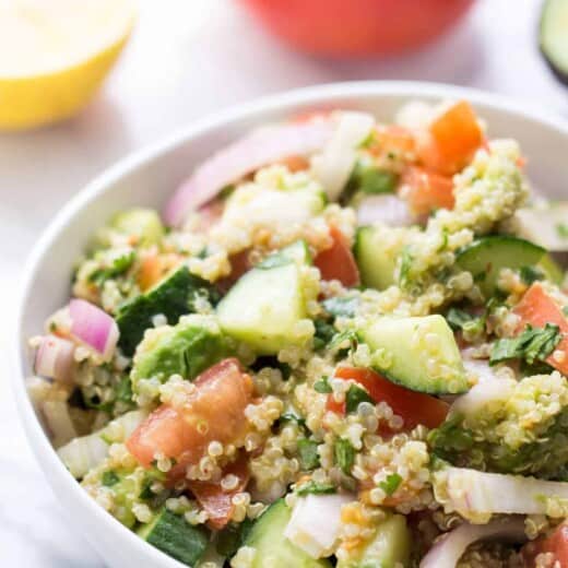 Cucumber, Tomato + Avocado Quinoa Salad - Simply Quinoa