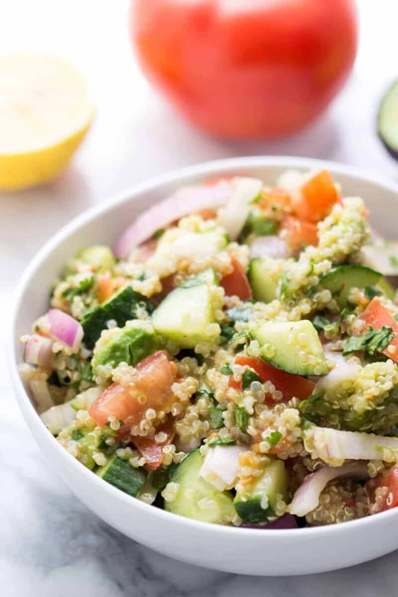 Cucumber, Tomato + Avocado Quinoa Salad - Simply Quinoa