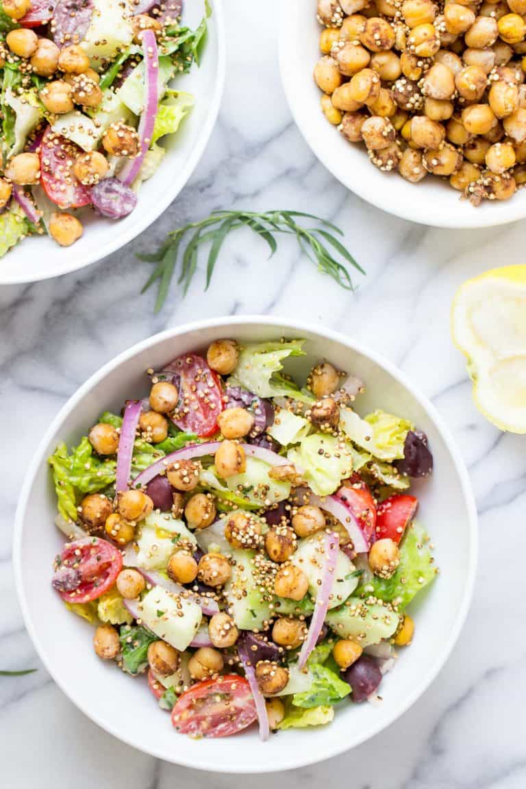 Vegan Chopped Salad With Spiced Chickpeas Simply Quinoa