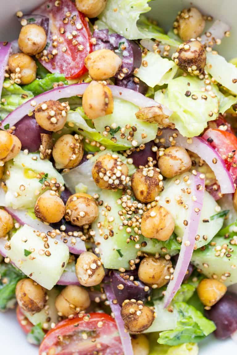 Vegan Chopped Salad With Spiced Chickpeas Simply Quinoa