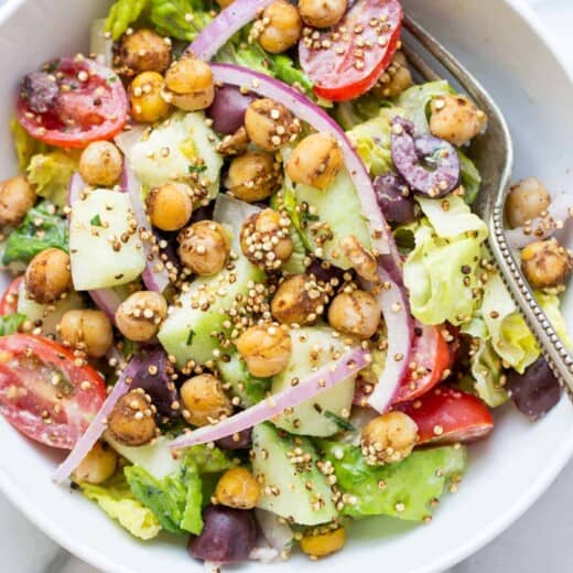 Vegan Chopped Salad with Spiced Chickpeas - Simply Quinoa