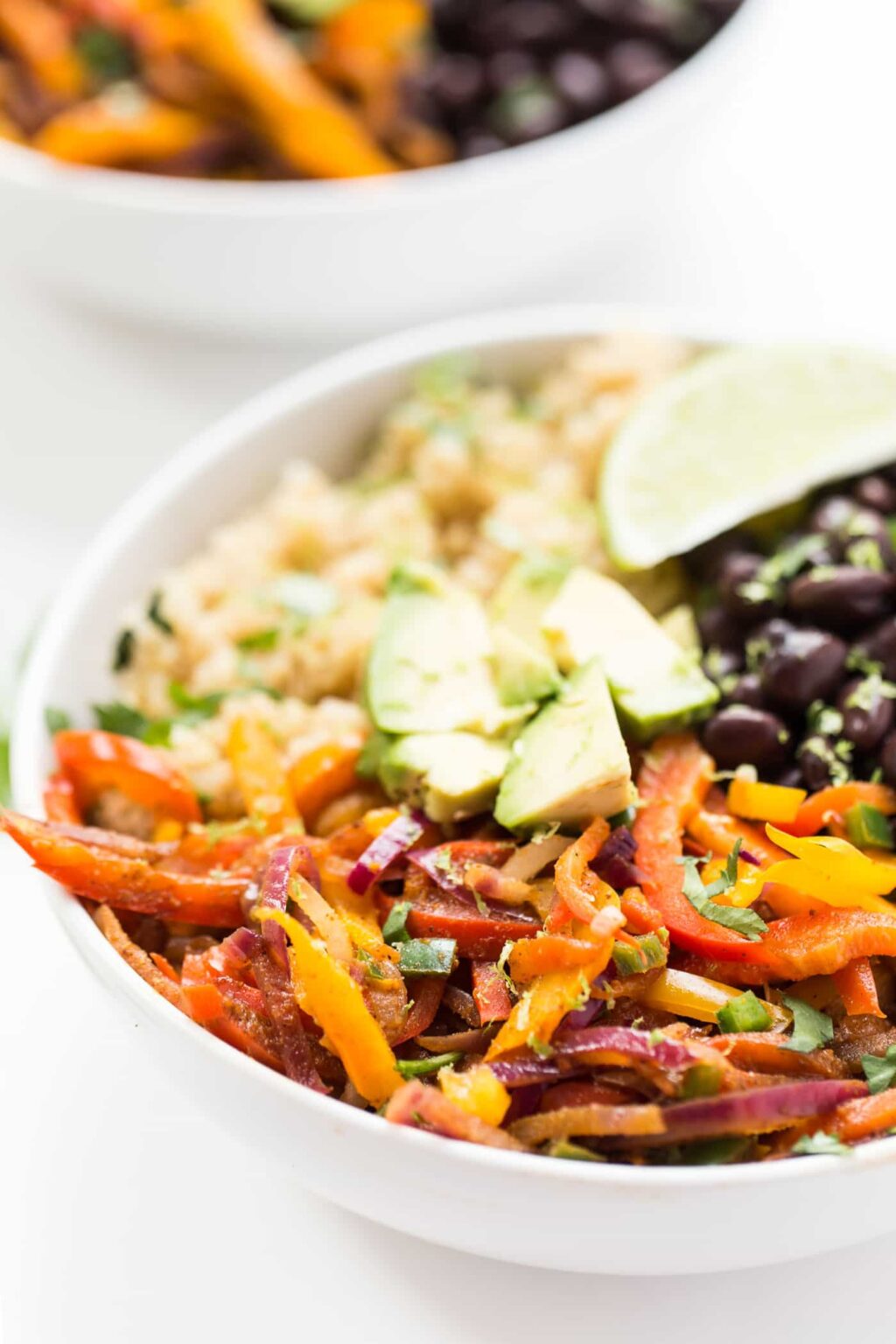 Black Bean Quinoa Fajita Bowls Simply Quinoa