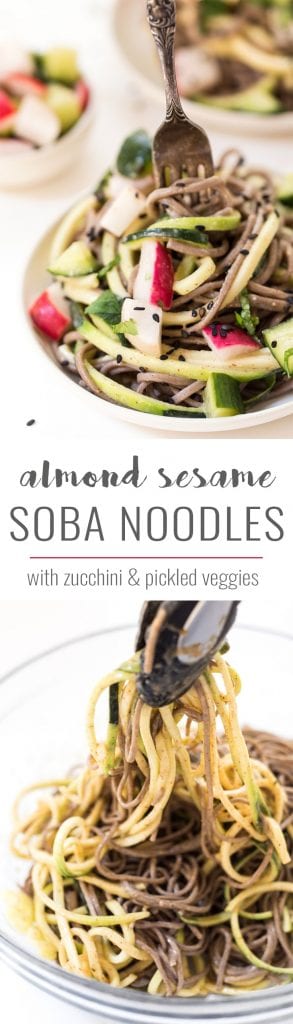 Almond-Sesame Soba Noodles with Zucchini - Simply Quinoa