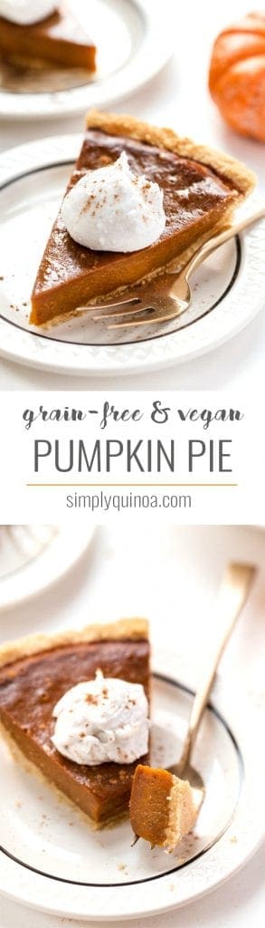 Vegan Pumpkin Pie with Almond Flour Pie Crust - Simply Quinoa