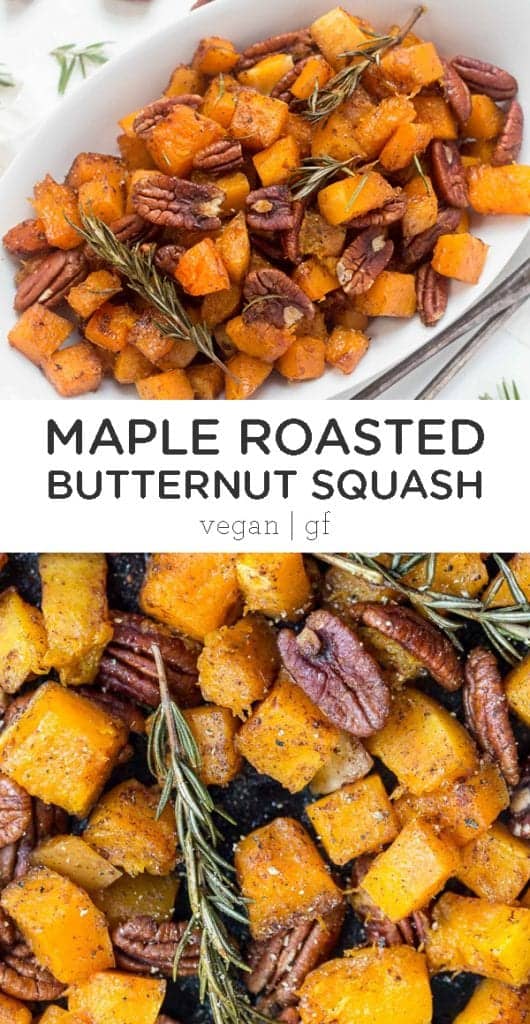 Maple Roasted Butternut Squash with Pecans - Simply Quinoa