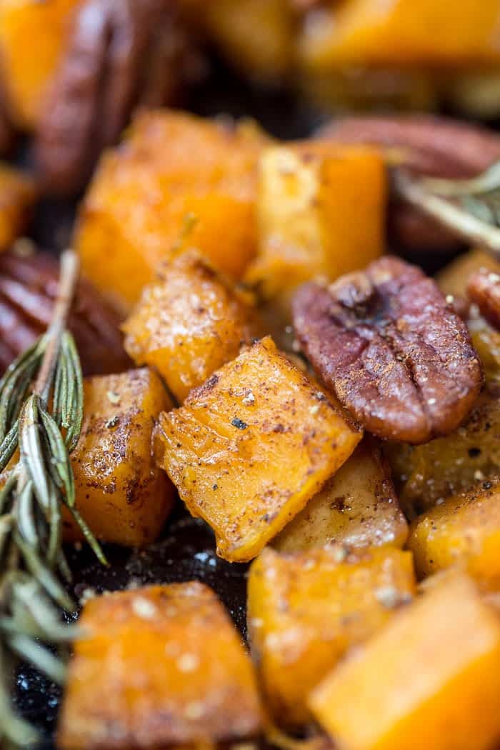 Maple Roasted Butternut Squash with Pecans - Simply Quinoa