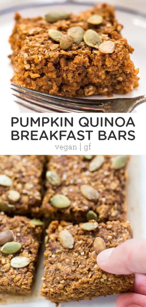 pumpkin quinoa breakfast bar
