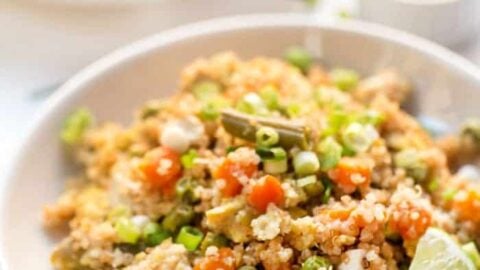 Crock-Pot® Pressure Cooker Fried Quinoa with Tofu - Simply Quinoa