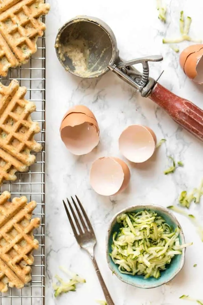 how to make savory almond flour waffles