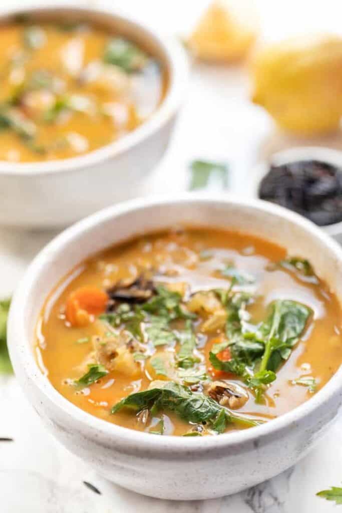 Lemon & Garlic Wild Rice Soup | Vegan Soup Recipe - Simply Quinoa