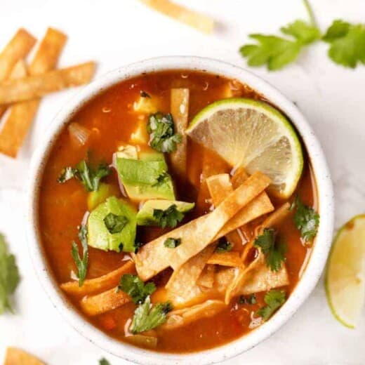 Vegan Tortilla Soup with Quinoa - Simply Quinoa