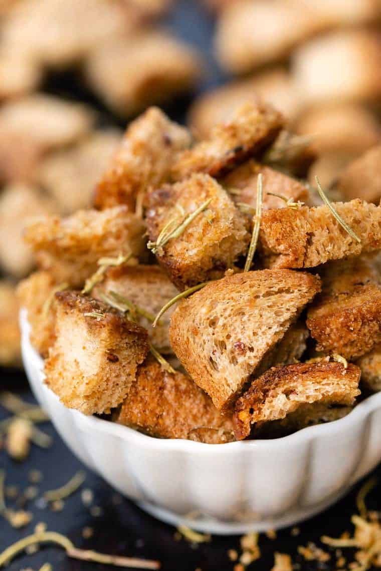 Gluten-Free Croutons Recipe | With Garlic & Rosemary - Simply Quinoa