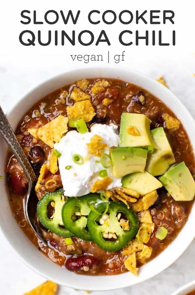 Easiest Slow Cooker Vegetarian Chili [with Quinoa!]- Simply Quinoa
