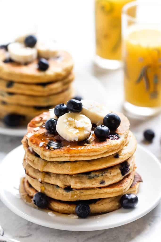 The BEST Blueberry Protein Pancakes [GF] - Simply Quinoa