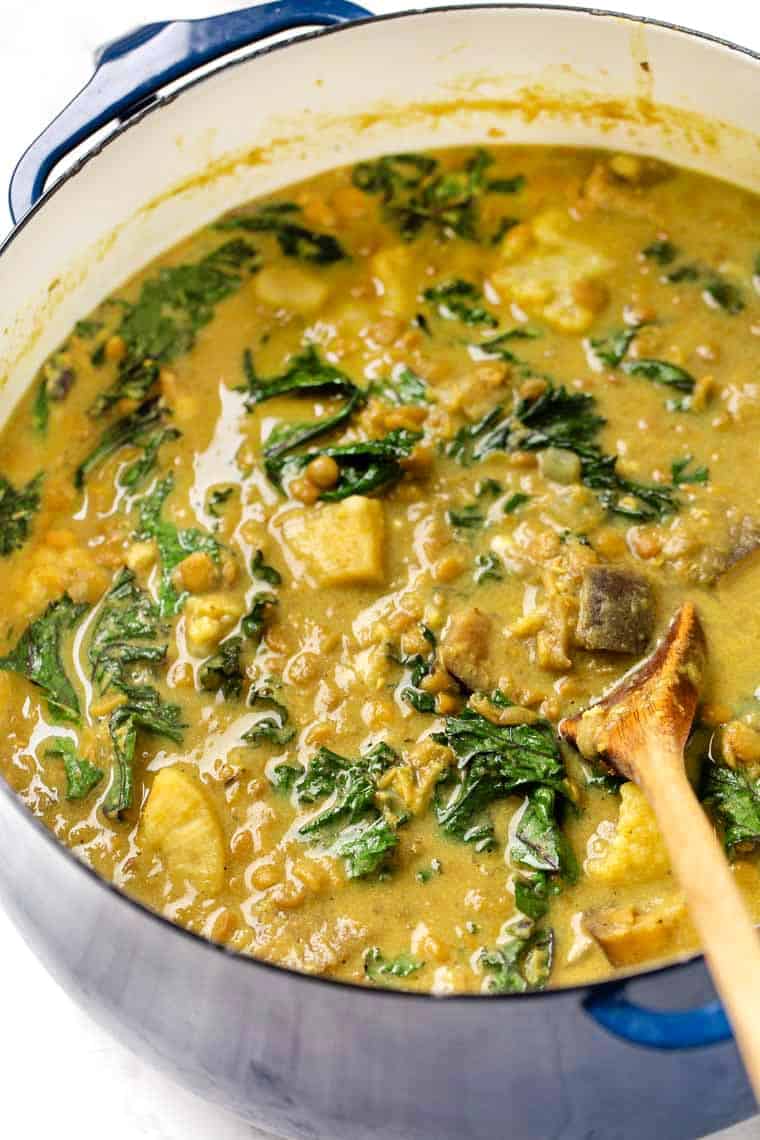 Green Coconut Curry Lentil Soup | Vegan & GF - Simply Quinoa