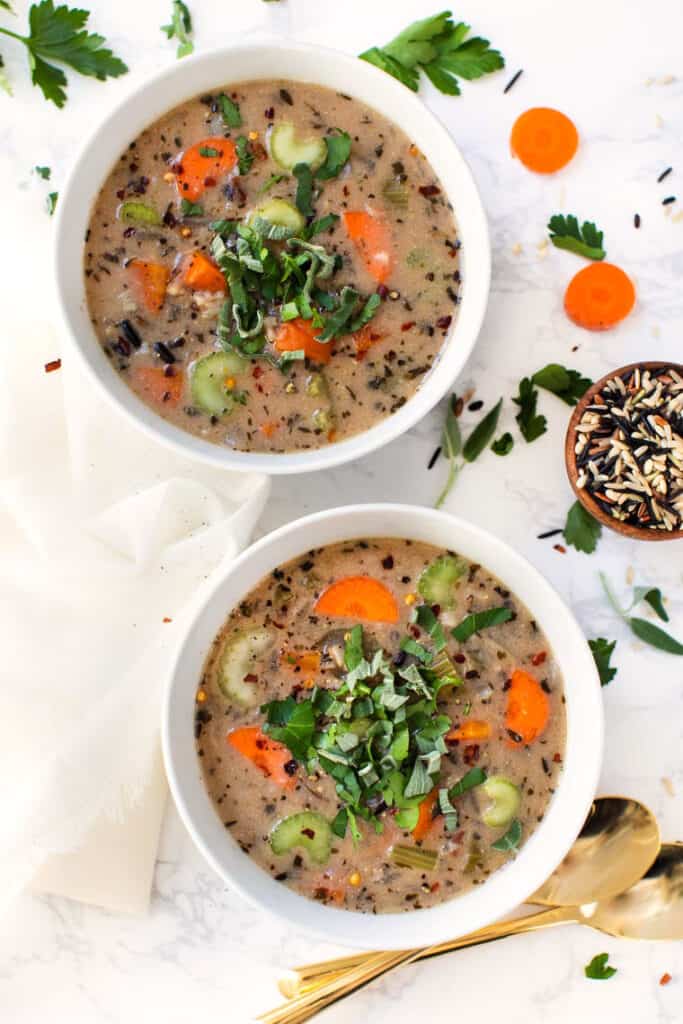 Creamy Vegan Wild Rice Soup Recipe | Simply Quinoa