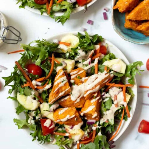 Buffalo Tempeh Salad Bowls {15 Minutes!} - Simply Quinoa