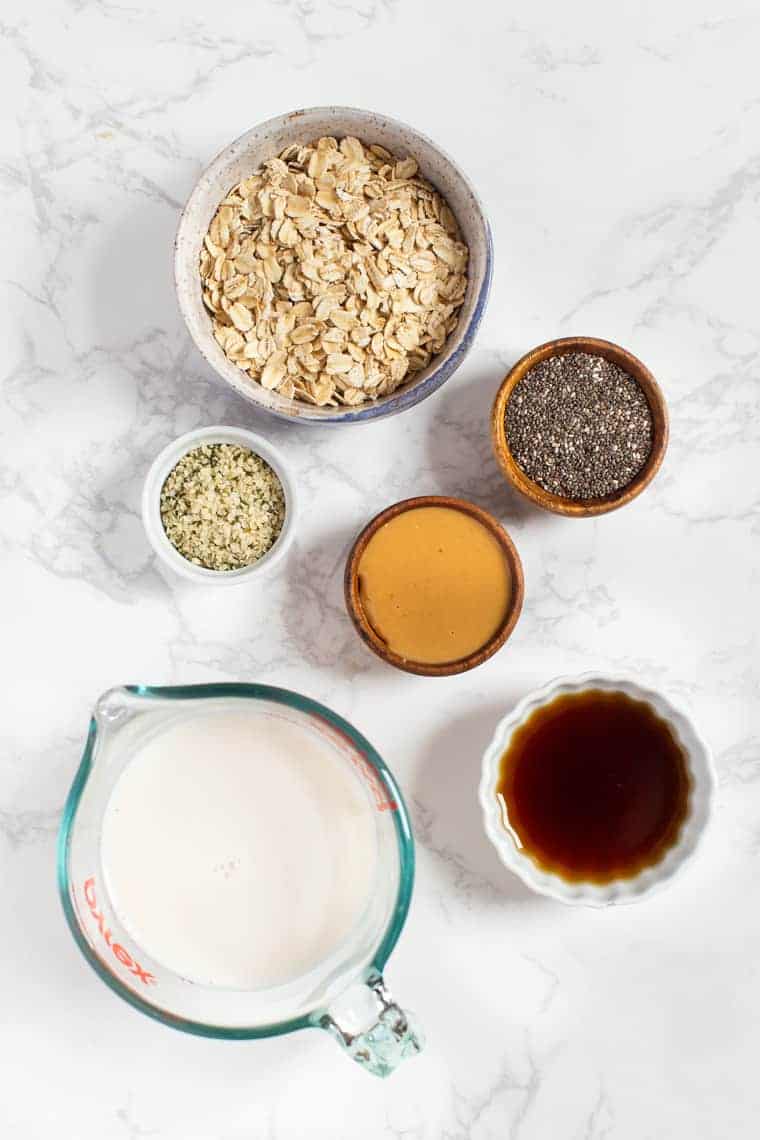 Peanut Butter Oatmeal Ingredients