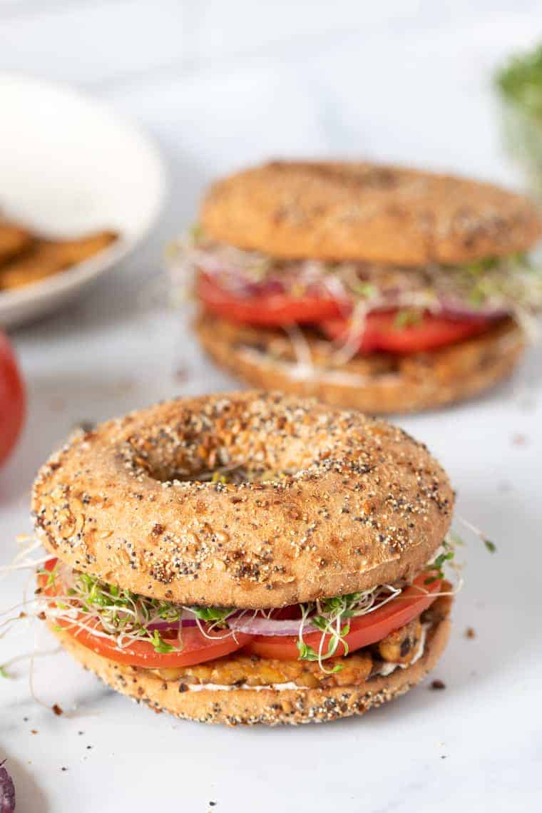 4 Healthy Bagel Sandwich Ideas {all vegan!} - Simply Quinoa