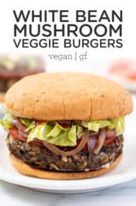 White Bean Mushroom Veggie Burger {No Eggs!} - Simply Quinoa