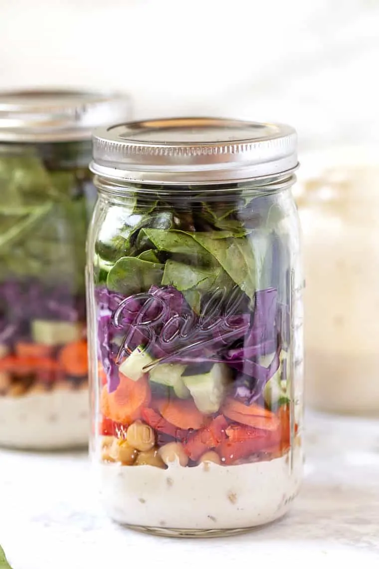 Autumn Harvest Mason Jar Salads, Recipe