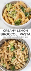 Creamy Lemon Broccoli Pasta Recipe {One Pot & Vegan}