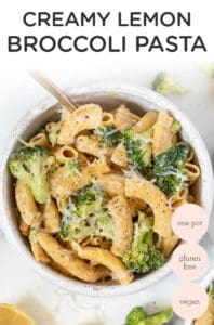 Creamy Lemon Broccoli Pasta Recipe {One Pot & Vegan}